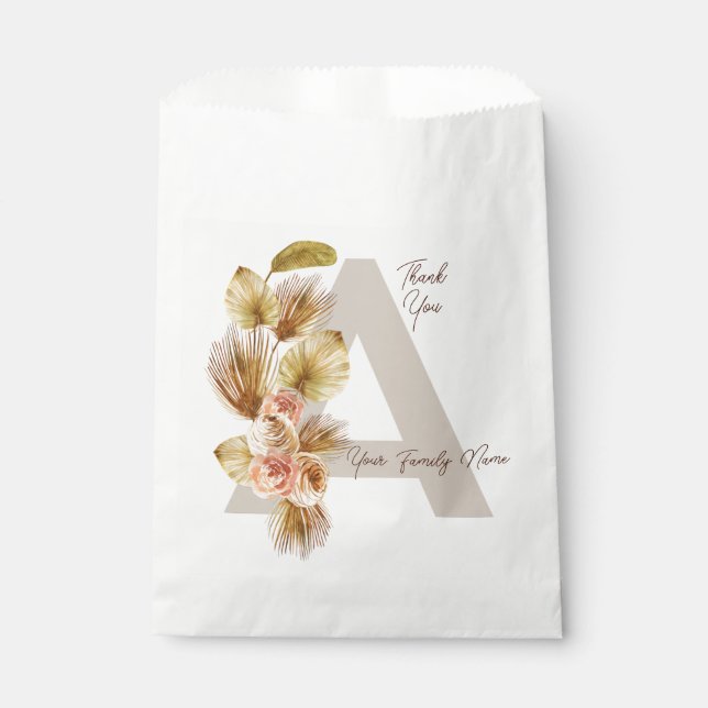 Boho Gastgeschenk Hochzeit Bags | Custom Candy Bag Geschenktütchen (Vorderseite)