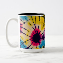 Boho gefärbte Krawatte Kaffee Tasse, Hippie, gefär Zweifarbige Tasse