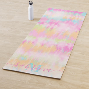 Boho gefärbte Krawatte Regenbogenfarbe mädchenhaft Yogamatte