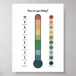 Boho-Gefühle-Thermometer-Poster Poster