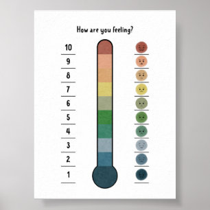 Boho-Gefühle-Thermometer-Poster Poster