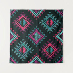 Boho-Geist: Tribal-Ethnisches Nahtloses Muster Wandteppich
