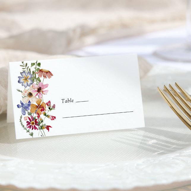 Boho-geklappte Platzkarte (Boho Floral Folded Place Card by Painted Paperie
)
