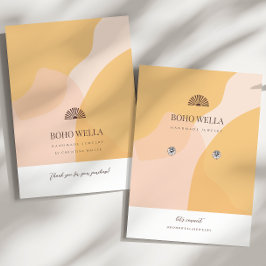 Boho Gelb/Rosa Abstrakte Ohranzeige