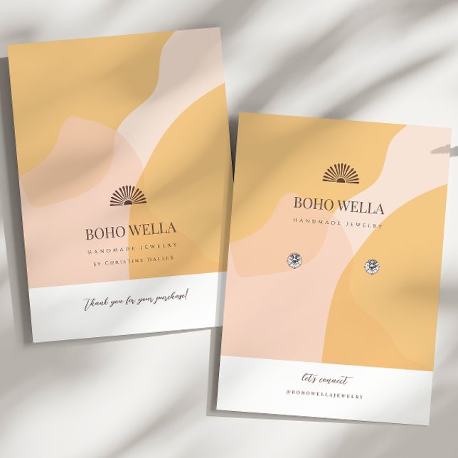 Boho Gelb/Rosa Abstrakte Ohranzeige (Von Creator hochgeladen)