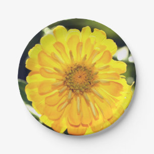 Boho Gelbe Blume Pappteller