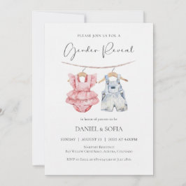 Boho Gender Reveal Invitation Neutral Baby Einladung