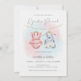 Boho Gender Reveal Invitation Neutral Baby Einladung