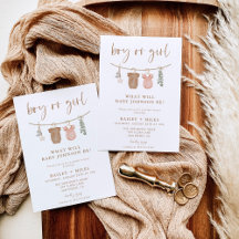 Boho Gender Reveal Invite | Neutrale Geschlechterd