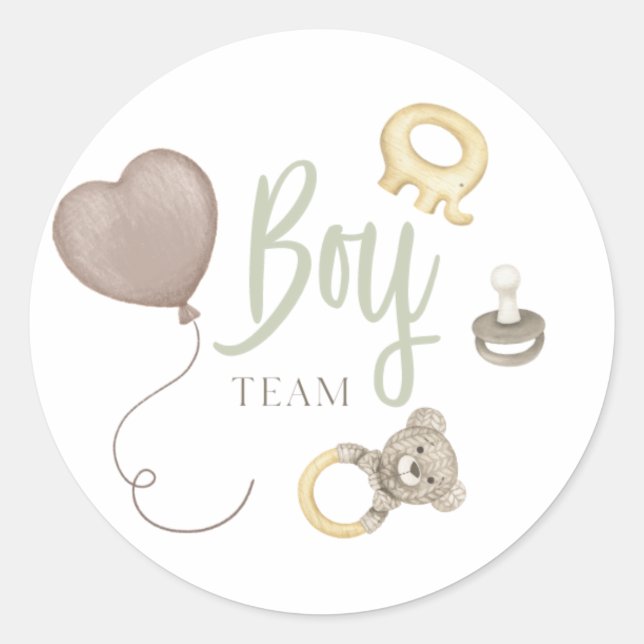 Boho Gender Team Boy zeigt Sticker (Vorderseite)
