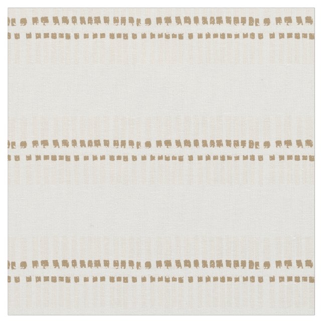 Boho geo einfache Linien beige weiß rustikal Stoff (Nahaufnahme)