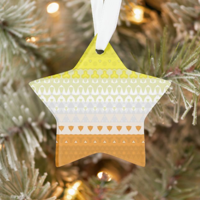 Boho Geometric Abstrakt Maverique Pride Flag Ornament (Baum)