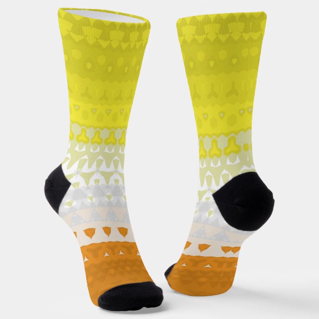 Boho Geometric Abstrakt Maverique Pride Flag Socken (Gewinkelt)