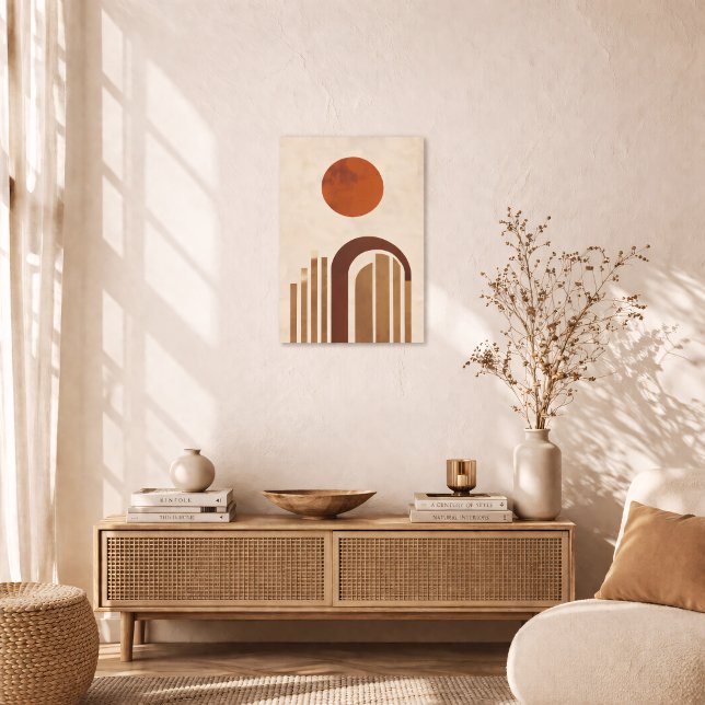 Boho Geometric Arch Minimal Terracotta Abstract Poster (Von Creator hochgeladen)