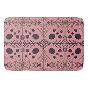 Boho Geometric Arrow Pink Pattern Badematte