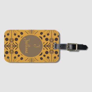 Boho Geometric Arrow Yellow Personalisiert Gepäckanhänger