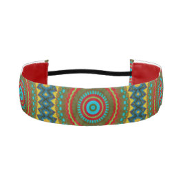 Boho Geometric Brown Red Yellow Blue Ethnic Tribal