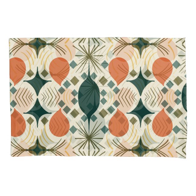 Boho Geometric Colorful Diamond Pattern Kissenbezug (Vorderseite)