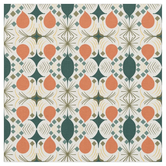 Boho Geometric Colorful Diamond Pattern Stoff (Nahaufnahme)