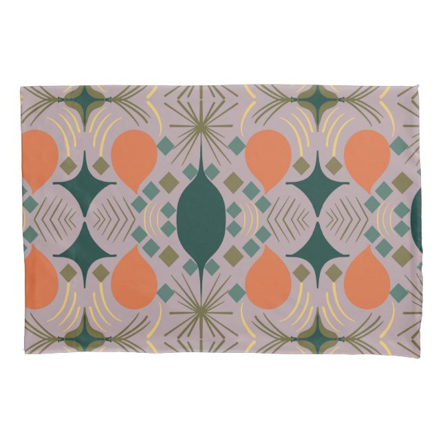 Boho Geometric Diamond Lila Kissenbezug (Vorderseite)