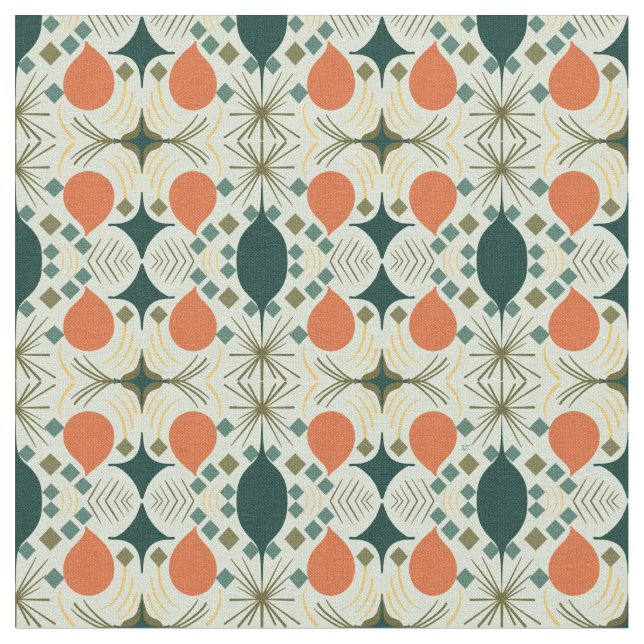 Boho Geometric Diamond Mintmuster Stoff (Nahaufnahme)