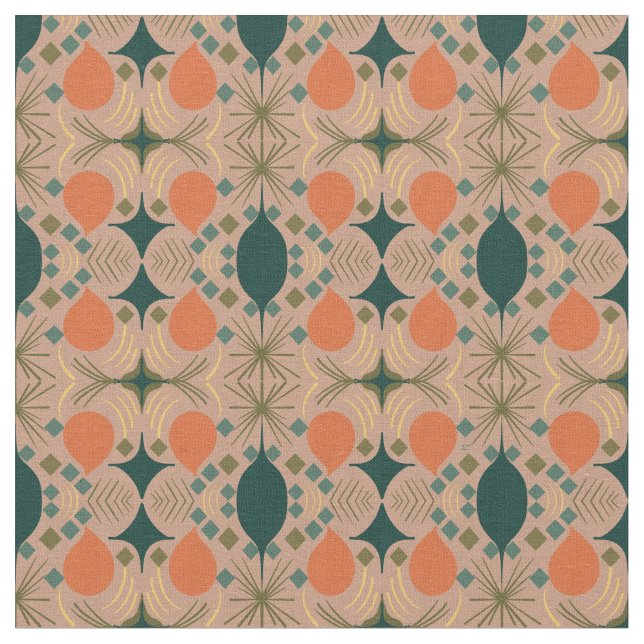 Boho Geometric Diamond Pastel Pattern Stoff (Nahaufnahme)