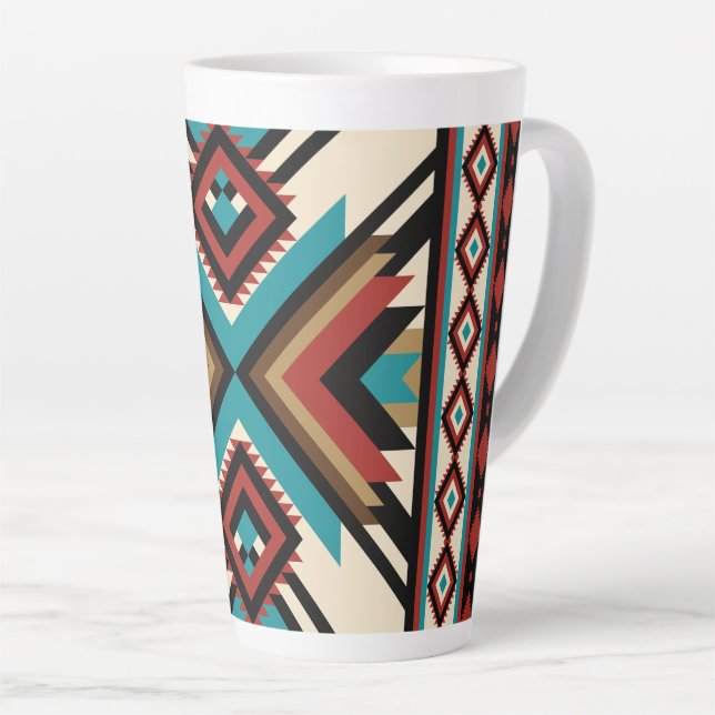 Boho Geometric Milchtasse (Rechte Ecke)