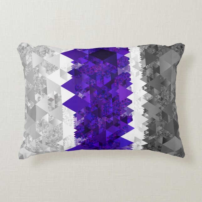 Boho Geometric Mod Retro Greygender Prix Flag Dekokissen (Vorderseite)