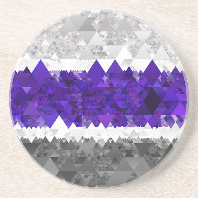 Boho Geometric Mod Retro Greygender Prix Flag Getränkeuntersetzer (Vorne)