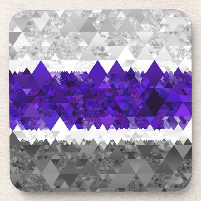 Boho Geometric Mod Retro Greygender Prix Flag Getränkeuntersetzer (Vorderseite)