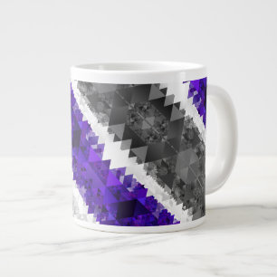 Boho Geometric Mod Retro Greygender Prix Flag Jumbo-Tasse