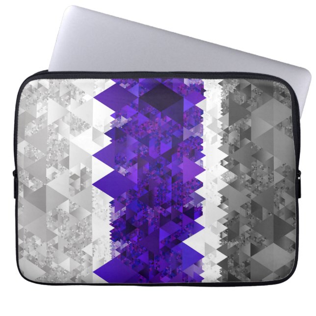 Boho Geometric Mod Retro Greygender Prix Flag Laptopschutzhülle (Vorderseite)