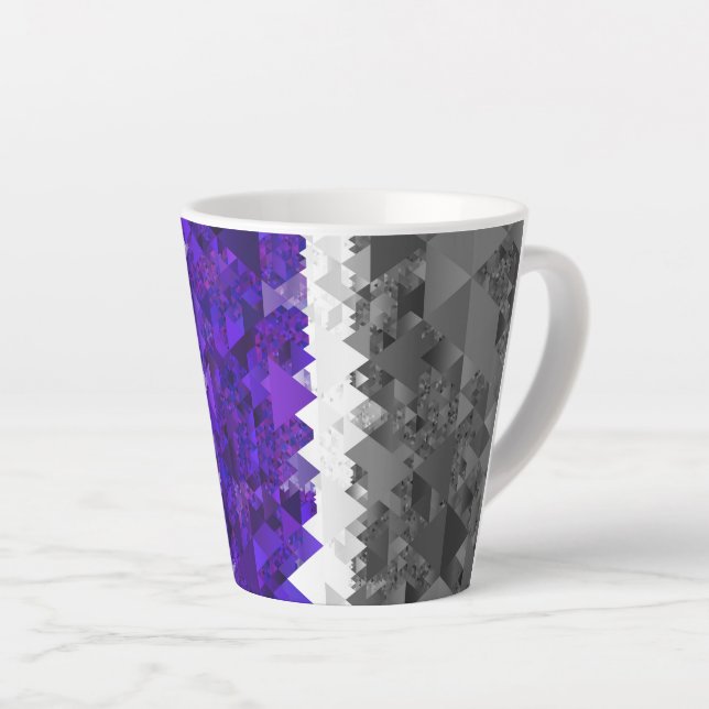 Boho Geometric Mod Retro Greygender Prix Flag Milchtasse (Rechte Ecke)