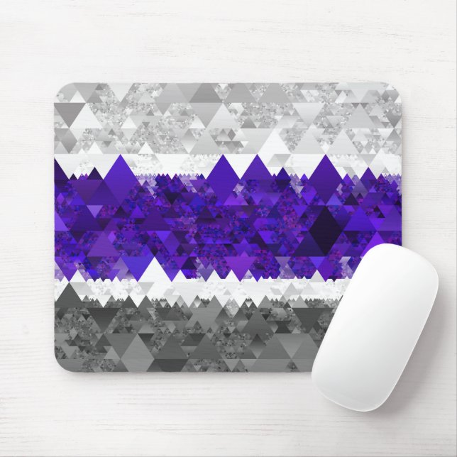 Boho Geometric Mod Retro Greygender Prix Flag Mousepad (Mit Mouse)
