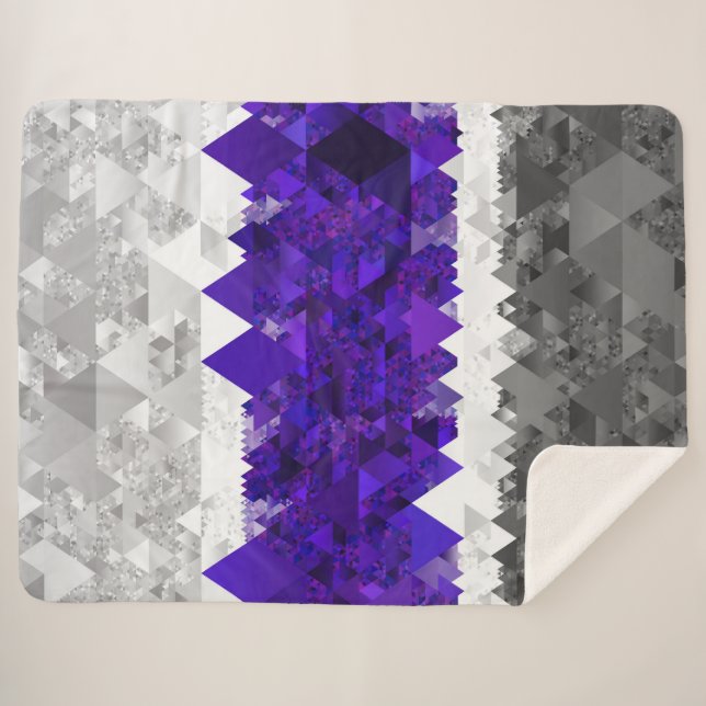 Boho Geometric Mod Retro Greygender Prix Flag Sherpadecke (Vorderseite (Horizontal))