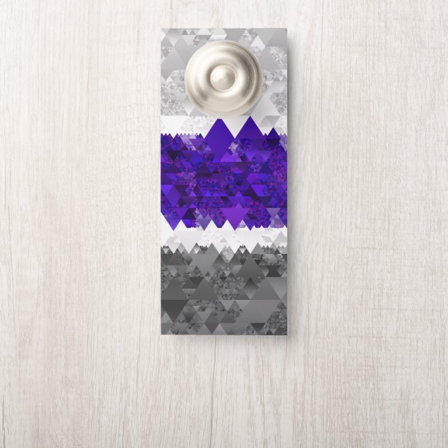 Boho Geometric Mod Retro Greygender Prix Flag Türanhänger (Auf Knauf)