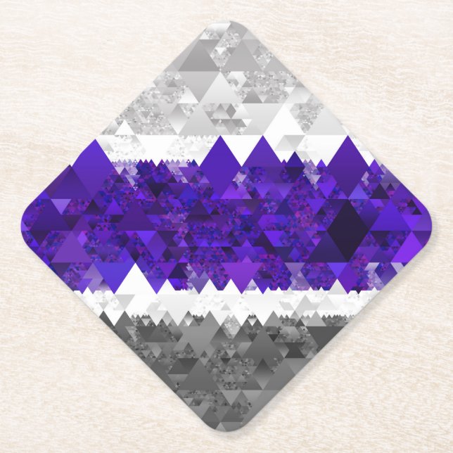Boho Geometric Mod Retro Greygender Prix Flag Untersetzer (Vorderseite)