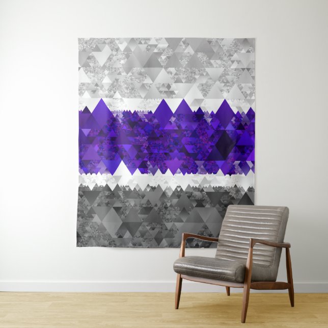 Boho Geometric Mod Retro Greygender Prix Flag Wandteppich (Beispiel)