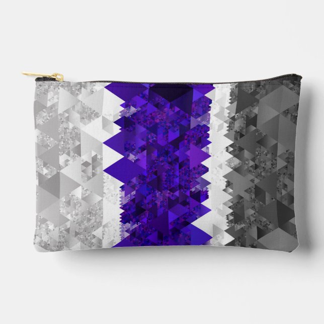 Boho Geometric Mod Retro Greygender Prix Flag Zubehörtasche (Vorderseite)