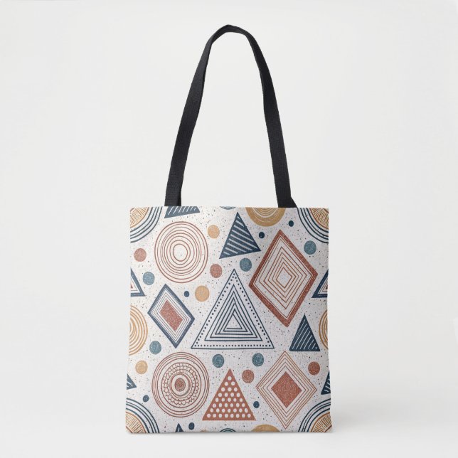Boho Geometrie Abstrakte Formen Terracotta Muster (Vorderseite)