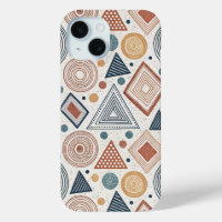 Boho Geometrie Abstrakte Formen Terracotta Muster