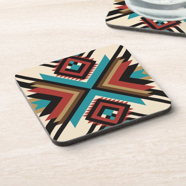 Boho Geometrisch Getränkeuntersetzer (Linke Seite)