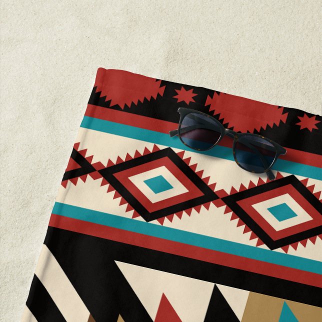 Boho Geometrisch Strandtuch (Beispiel)