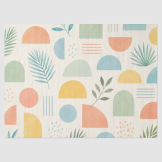 Boho Geometrisch Tropisch Seidenpapier