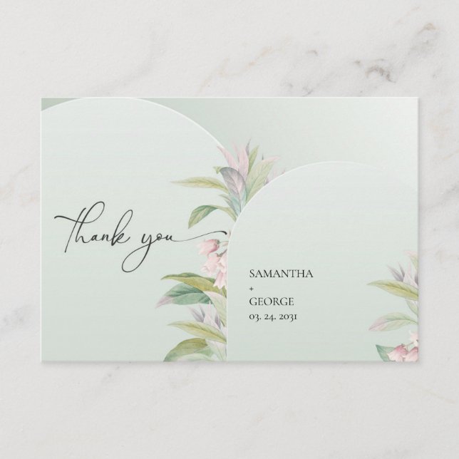 Boho geometrische Form eucalyptus foliage staubig  Begleitkarte (Vorderseite)