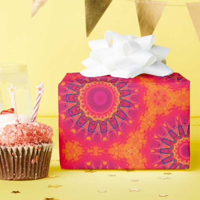 Boho geometrische Geschenkpapier. Geschenkpapier (Geburtstagsparty)