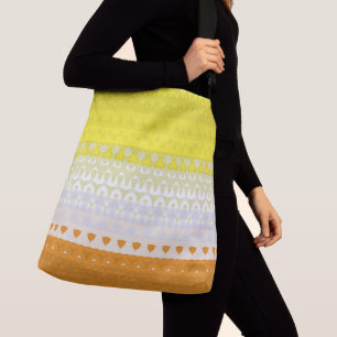 Boho-Geometrischer funky abstrakter Maverique-Prid Tragetaschen Mit Langen Trägern