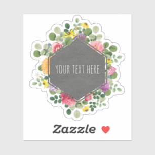 Boho geometrischer mit Blumenaufkleber Aufkleber