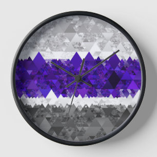 Boho-Geometrischer-Mod-Retro-Greygender-Stolz-Flag Uhr