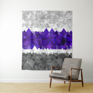 Boho-Geometrischer-Mod-Retro-Greygender-Stolz-Flag Wandteppich